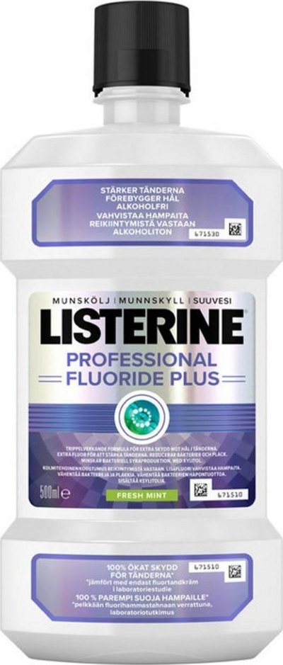 Lëng pastrues për gojë Listerine Professional Fluoride Plus, 500 ml