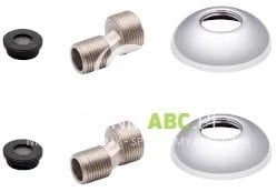 Set montimi Cersanit CARI S951-092, për rubinet murale, metalik