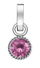 Pendant për varëse Rosefield PE-Silver-Jun, i argjendtë/ rozë