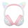 Kufje gaming pa tel ONIKUMA GT838 Cat Ear, tri-mode, RGB, e bardhë rozë