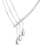 Qafore për femra Preciosa Crystal Drop Rhinestone, e argjendtë