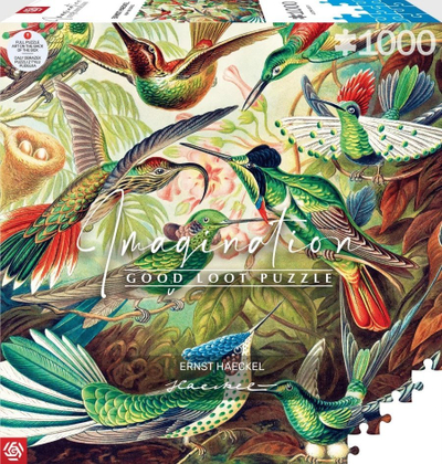 Puzzle Imagination Ernst Haeckel Hummingbirds, 1000 copëza, shumëngjyrësh