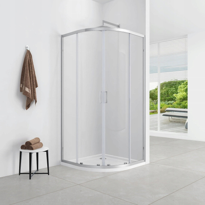 Kabinë dushi gjysmë rrethore Aptel AQ.100-501101, 80x185cm, xham i tejdukshëm 5mm, krom