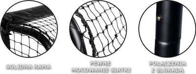Portë futbolli Enero Pro Portable, 240x160 cm, çelik, e palosshme