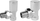 Set valvula dekorative për radiator Ferro ZGB31CR, 1/2", këndore, krom