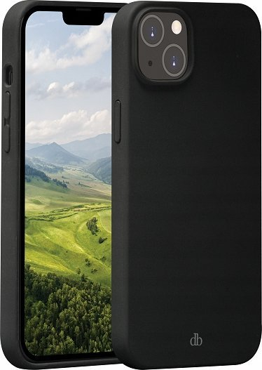 Маса за телефон Dbramante1928 Costa Rica, за iPhone 16e 15 14 13, рециклиран силикон, црна