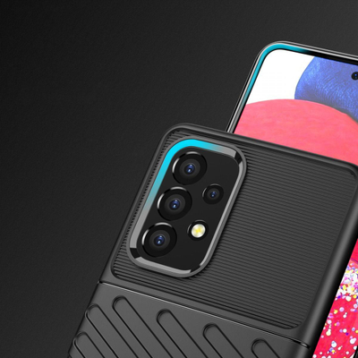 Kapak mbrojtës Hurtel Thunder Case për Samsung Galaxy A53 5G, TPU i butë, antishok, i zi
