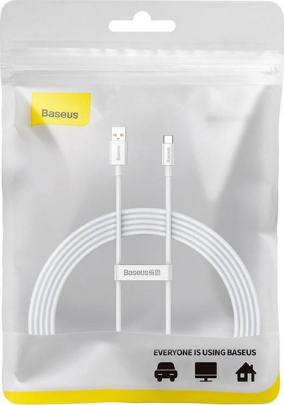 Kabllo USB në USB C Baseus Superior, 100W, 2m, e bardhë