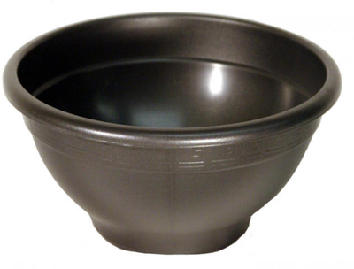 Vazo lulesh Plasticotto Flowerpot Bowl, 60x27 cm, plastike, gri e errët