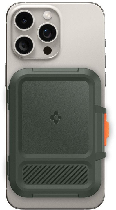 Паричник MagSafe Spigen Lock Fit за iPhone, со магнет, military green