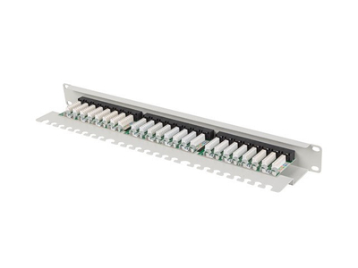 Panel patch Lanberg PP5-24, 24 porta, Cat.5e UTP, gri