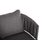 Karrige ngrënieje Shanks 62x60x75-80Hcm (HM6207.01), gri