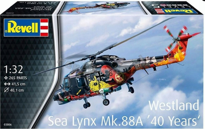 Model helikopteri Revell Westland Sea Lynx Mk.88A 40 Years, shkallë 1:32, 265 pjesë, shumëngjyrësh