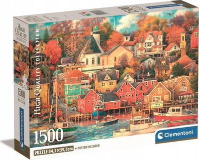 Puzzle Clementoni Good Time Harbour, 1500 copa, 84 x 59 cm, shumëngjyrësh