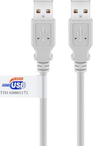 Kabllo USB Goobay 50797, USB 2.0 Type A në Type A, 3 m, gri