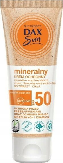 Krem dielli mbrojtës Dax Sun Mineral Protective, SPF 50, 75 ml, i bardhë