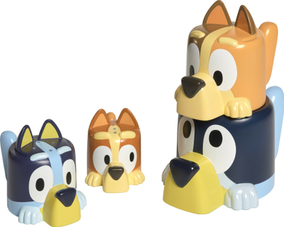 Lodra për banjo Tomy Bluey Family Pourers, gota që futen njëra te tjetra, shumëngjyrëshe
