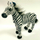 Lodër pelushi TY Zoey Zebra Squish, 12", material i butë, bardh e zi