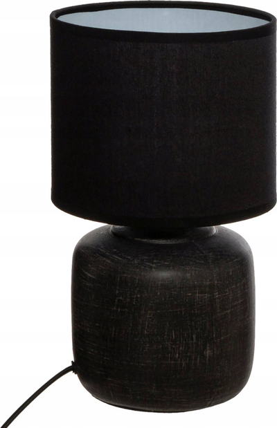Lampë tavoline Cyld Black, 26.5 cm, PVC edhe pambuk, e zezë