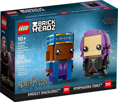 Set LEGO BrickHeadz 40618 Shacklebolt dhe Nymphadora, figura koleksionuese, multingjyrëshe