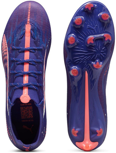 Këpucë futbolli Puma Ultra 5 Pro FG AG, rrjetë e lehtë, GripControl Pro, vjollcë