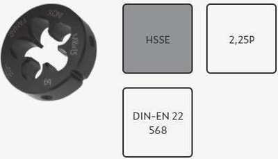Флиер за метална обработка Fanar DIE M18 DIN 22568 HSSE INOX, 6g, тврд метал