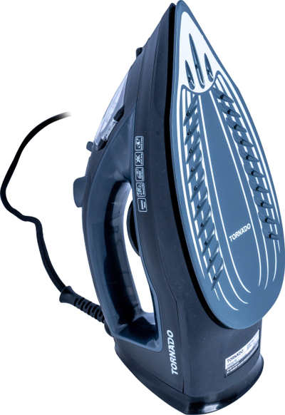 Hekur me avull Magni Tornado TST-2000G, 2000W, taban qeramik, i zi-gri