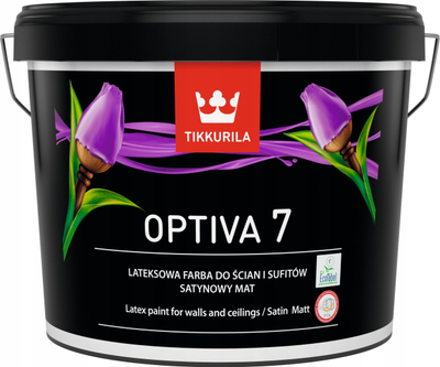 Bojë muri Tikkurila Optiva Satin Matt 7 Base A, 9L, e bardhë