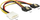 Kabllo furnizimi Delock 85237, Molex në 2x SATA, 0.2m, shumëngjyrëshe