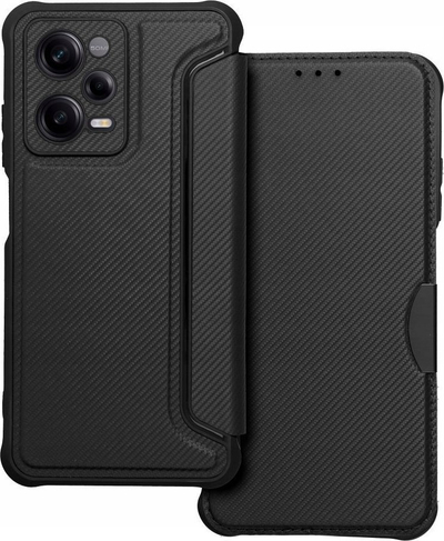 Kuti telefoni Razor për Xiaomi Redmi Note 12 Pro 5G, tip libër, me xhep për karta, e zezë