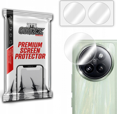 Mbrojtës kamere Grizz për Xiaomi 14 Civi, xham hibrid, set 2 copë, transparent