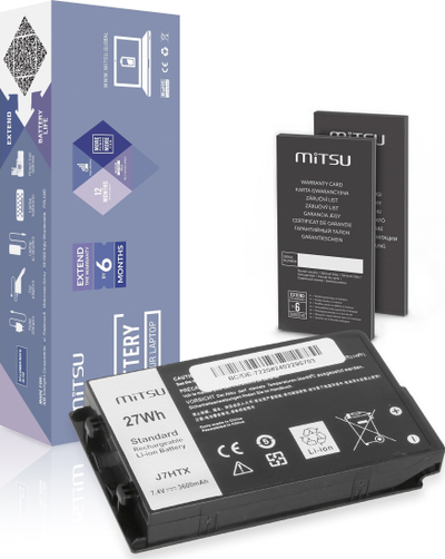 Bateri për tablet Mitsu J7HTX, 7.4V, 3600mAh, e zezë