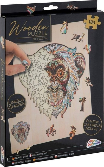 Puzzle druri Grafix Monkey, 132 pjesë unike, shumëngjyrësh