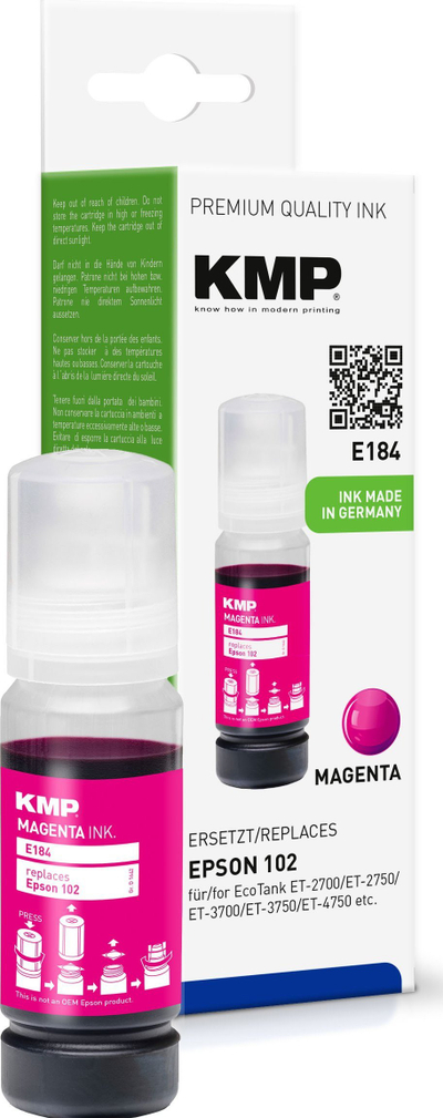 Rezervuar boje KMP E184, 70ml, magenta, kompatibil me Epson EcoTank