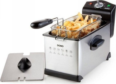Fritezë Domo Deep Fryer DO514FR, kazan metalik, trup inoksi, ngjyrë argjendi