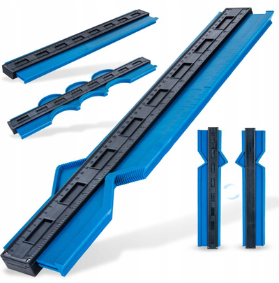 Matës forme Geko Template, 51cm, plastikë, blu e zezë