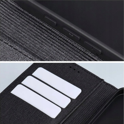 Kapak telefoni Gomma Book Case për Xiaomi Redmi Note 14 5G, me kapak, i zi