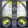 Kufje wireless për kalamoj OTL Technologies DC0984 Batman Gotham City, Bluetooth, me kufizim volumi, gri me të verdhë