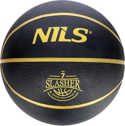 Set basketbolli Nils SLASHER NPK270 NPP200, top madhësia 7, me pompë, i zi