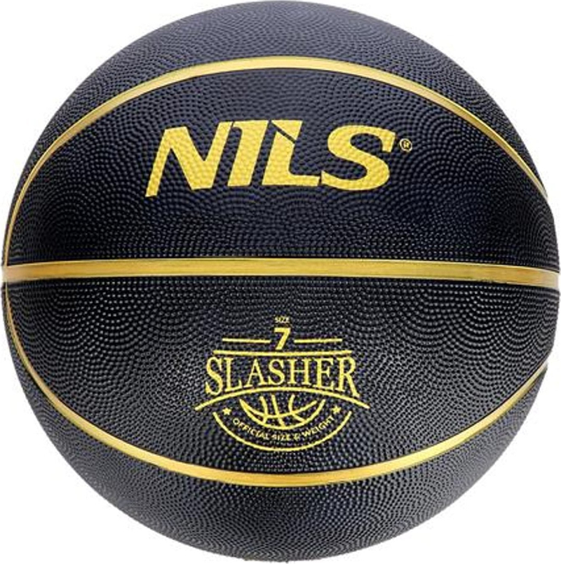 Set basketbolli Nils SLASHER NPK270 NPP200, madhësia 7, pompa e përfshirë, i zi