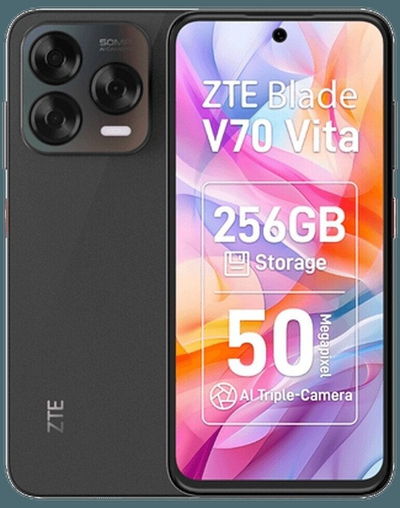 Telefoni ZTE Blade V70 Vita, ekran i madh, bateri që mban gjatë, gri