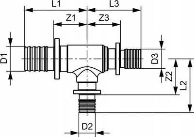 Тросмерна редукциона бронзена спојка Tece 760508, 20 x 16 x 16mm