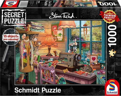 Puzzle Schmidt Secret Puzzle Në Dhomën e Qepjes, 1000 copa, shumëngjyrësh