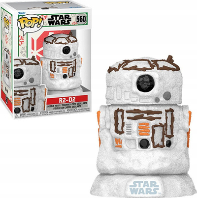 Figurinë Funko Pop Star Wars Snowman R2-D2, 9cm, për zbukurim, me shumë ngjyra