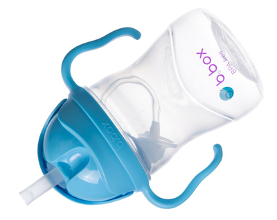 Gotë trajnimi b.box me tubth, 240ml, BPA free, blu