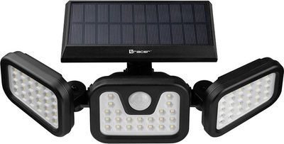 Reflektor solar LED Tracer Saturn, sensor lëvizjeje, 1600 mAh, i zi