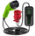 Karikues për vetura elektrike Qoltec Mobile EV Charger, 2-in-1, Type 2, SCHUKO, 3.5kW, 230V, LCD, 5m