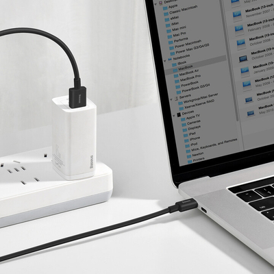 Kabllo për karikim / të dhëna Baseus Superior Series USB-A - USB-C, 66W, 1m, e zezë