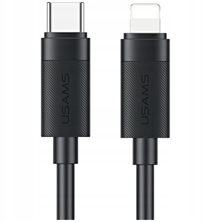 Kabllo USB Usams U94, USB C në Lightning, 30W, 1m, i zi