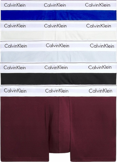Bokse Calvin Klein Modern Cotton Stretch, set me 5 copë, pambuk elastik, shumëngjyrëshe